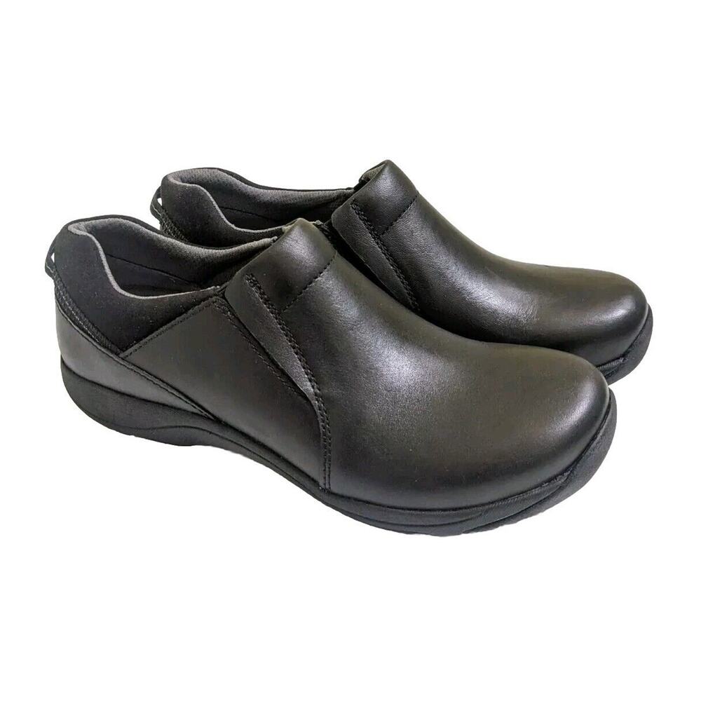 Dansko Neci Women’s Black Leather Slip Resistant Work Walkin Shoes Size 36 US 6